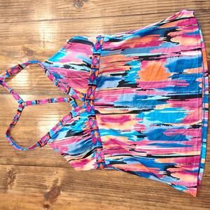 Jantzen Multicolor Swim Top Size 14